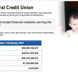 Do children of veterans have access to the Navy Credit Union?