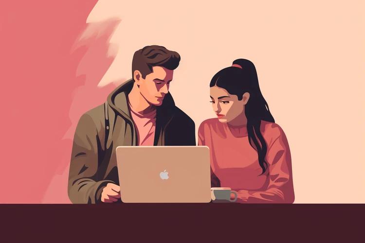Couple on computer