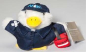 Aflac plush promotional lifeguard duck