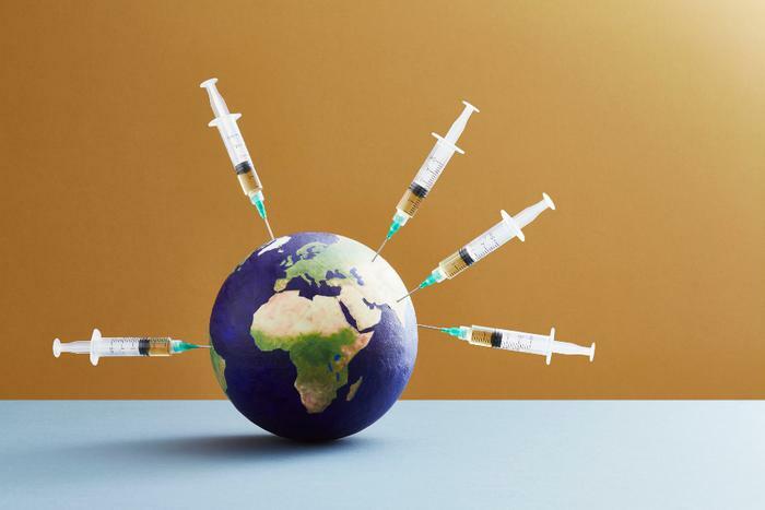 Africa vaccination concept