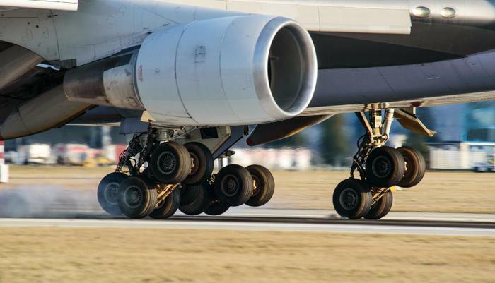 Airplane engine close-up