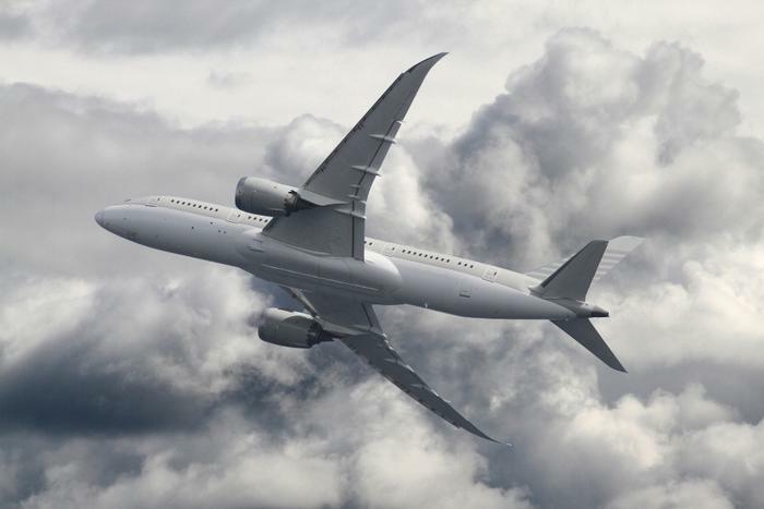 Airplane flying in sky