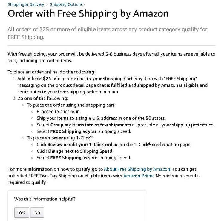 lowers its requirements for free shipping