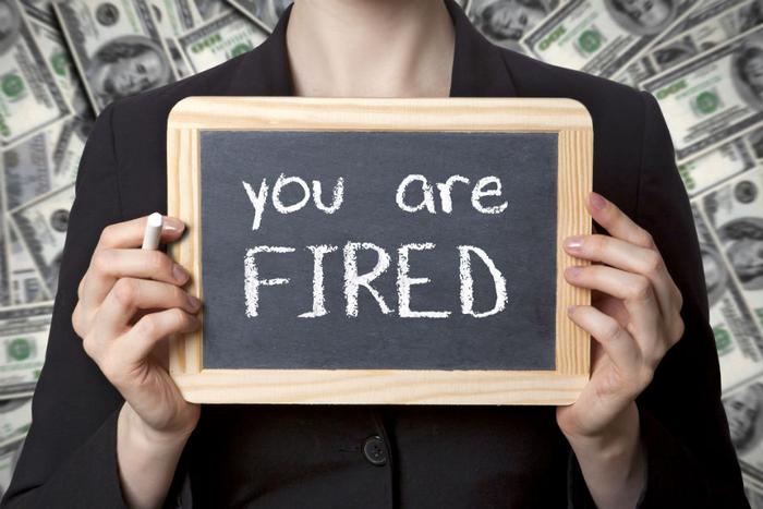 Being fired from job concept