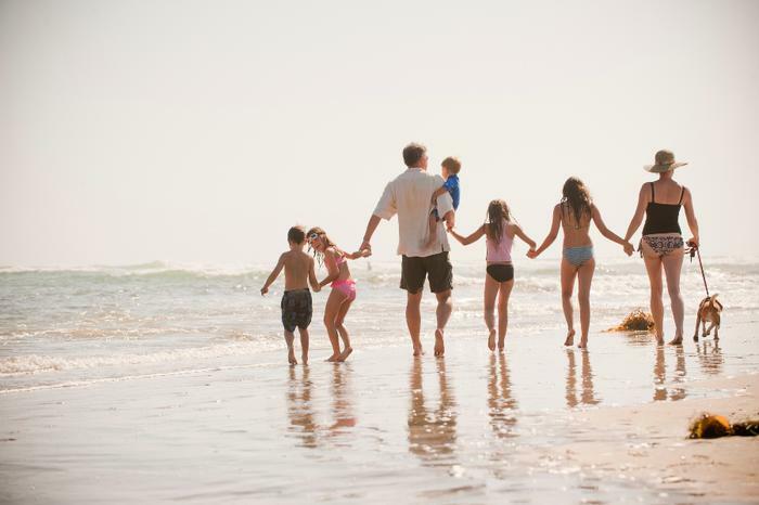 Big family at beach