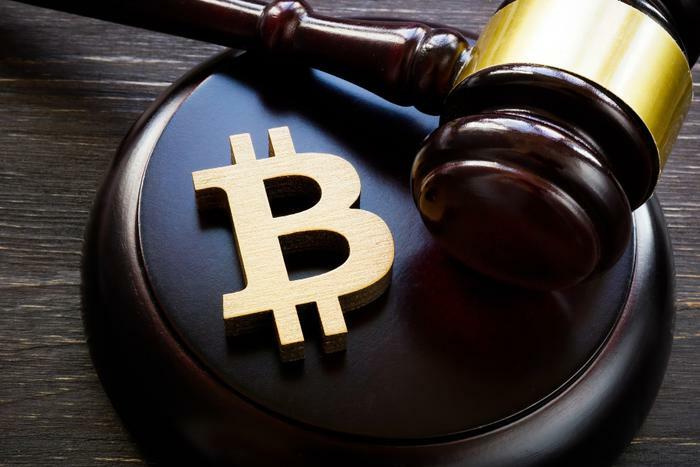 Bitcoin and cryptocurrency legal concept