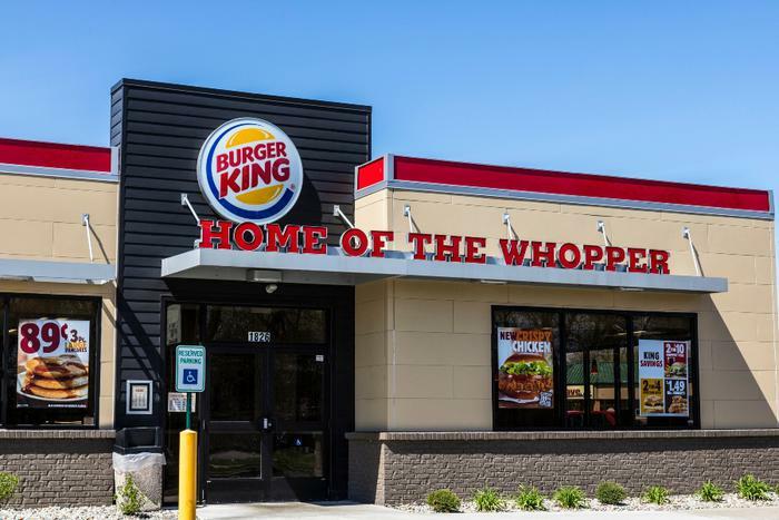 Burger King restaurant with Whopper sign
