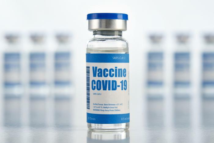 COVID-19 vaccine vial concept