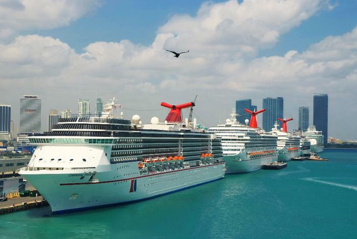Carnival Cruise ships in port