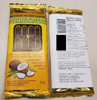 Bulk Barn Foods Recalls Coco Polo Brand Dark Cocoa Bars La
