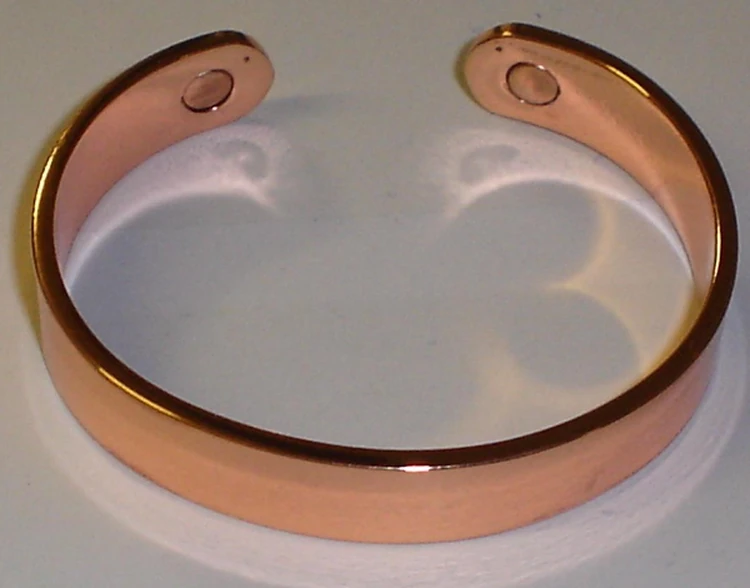 thumbnail image 2 of Copper Magnetic Bracelet For Men – Arthritis Pain Therapy Cuff – Brass & Copper Bangle With Adjustable Fit 2 of 4