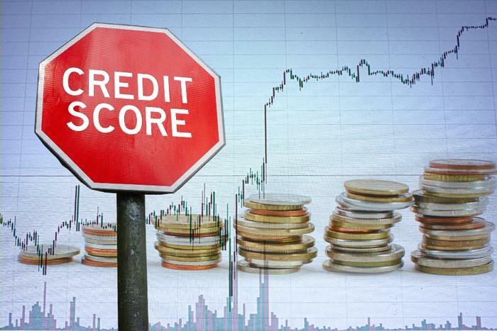 Credit score concept with money