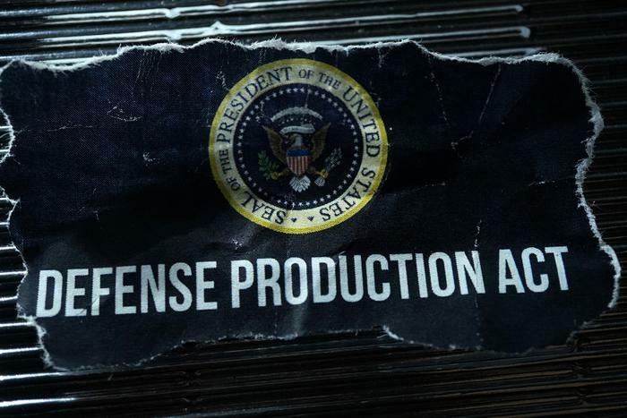 Defense Production Act concept with presidential seal