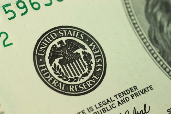 Federal Reserve seal on money