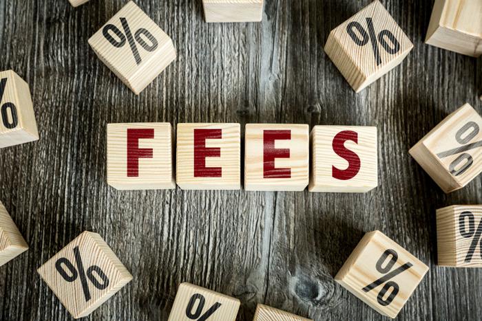 Fees concept with blocks