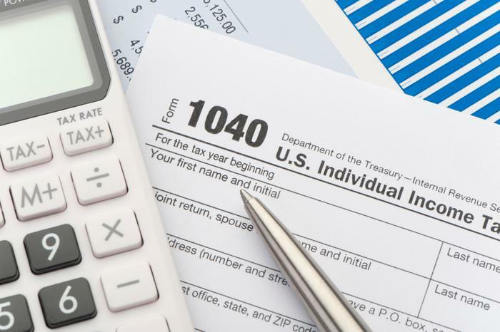 Filing tax returns concept