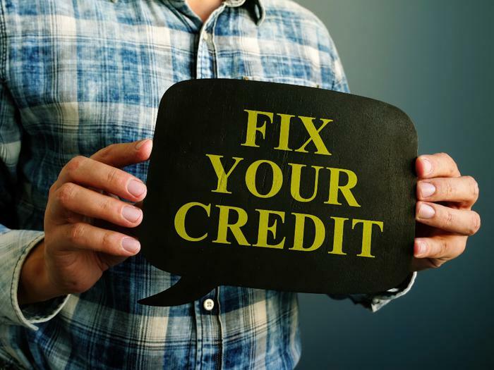 Fix your credit score concept