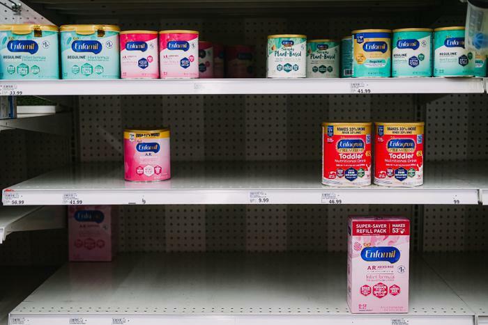 Infant formula shortage concept