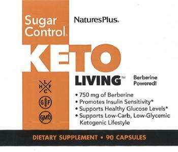 NaturesPlus Keto Living Sugar Control Capsules label