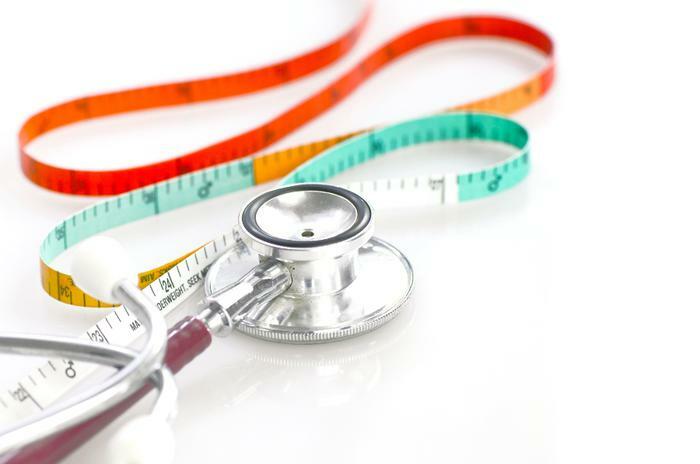 Measuring tape and stethoscope