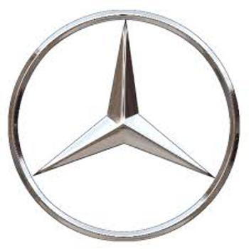 Mercedes-Benz logo and hood ornament