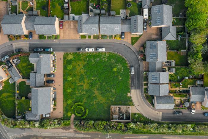 Neighborhood overhead view