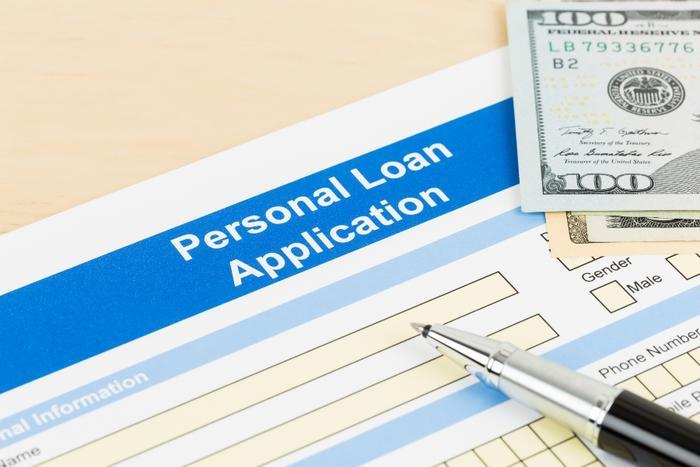 Personal loan application concept
