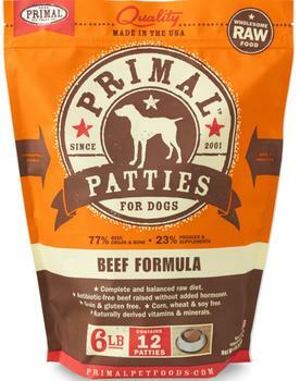 Primal Pet Foods beef patties