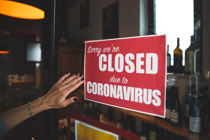 Closed restaurant during COVID-19 pandemic