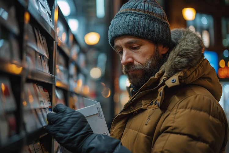 a man shopping at a small business