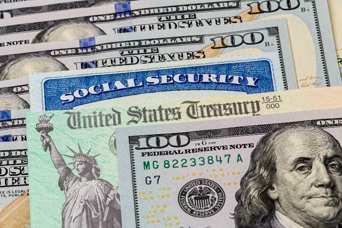 Social Security and money concept