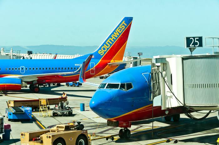 Southwest Airlines planes at gate