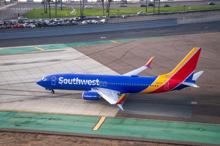 Southwest Airline plane on runway