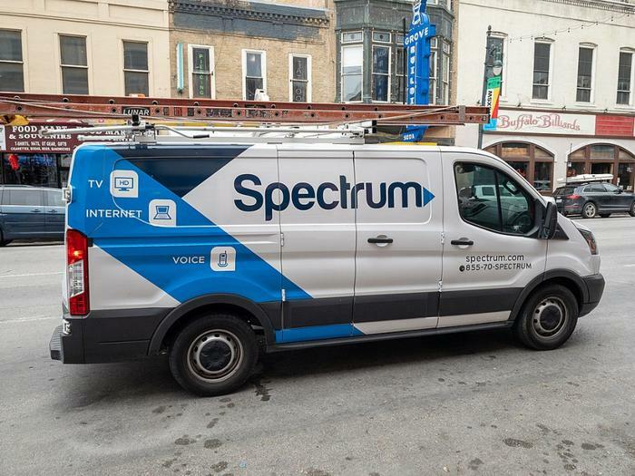 Spectrum cable company van