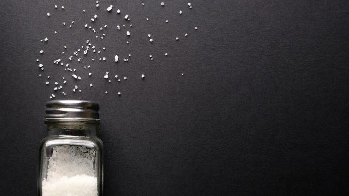 Spilled salt shaker