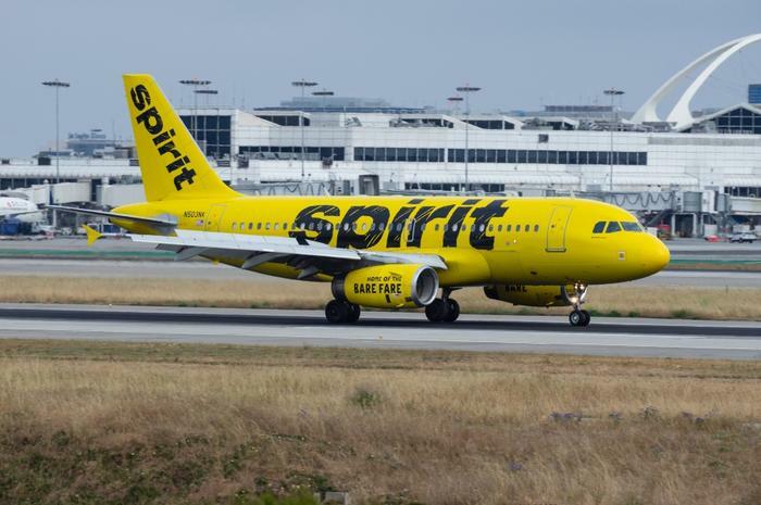 Spirit Airlines on runway
