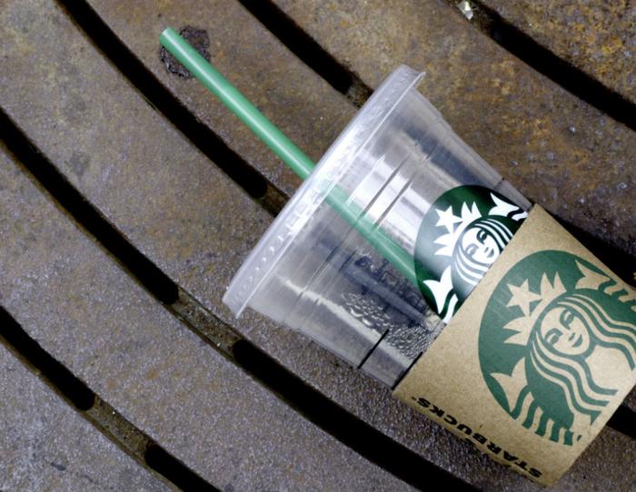 Starbucks cup with straw 