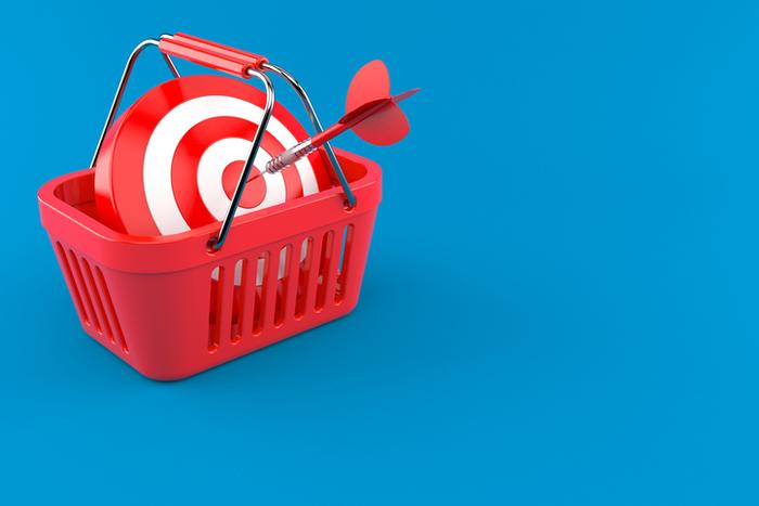 Target in a shopping cart