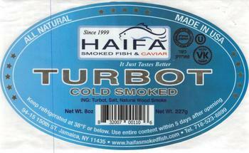 Turbot Cold Smoked label