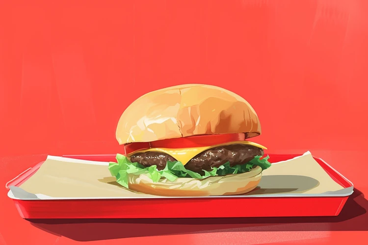 “an illustration of a hamburger.