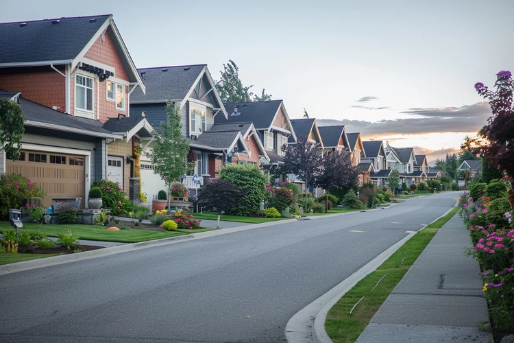 Image of a row of houses on a street