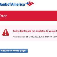 bank of america online banking not working