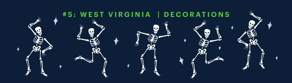 West Virginia is among the top five states that decorate the most for  Halloween