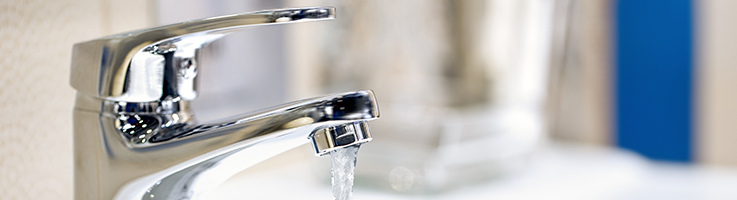 water flowing from a faucet