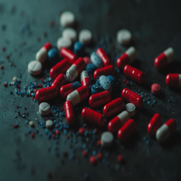 red-colored capsules