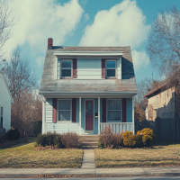two-story home with a front yard