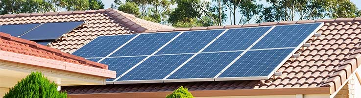 solar panels on the roof of a house