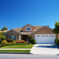 a two-storey house in California
