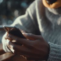 a man holding a mobile phone