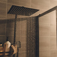 shower with water flowing
